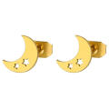 Factory wholesale star shape high grade customized classic unisex 18k gold plated stud earrings